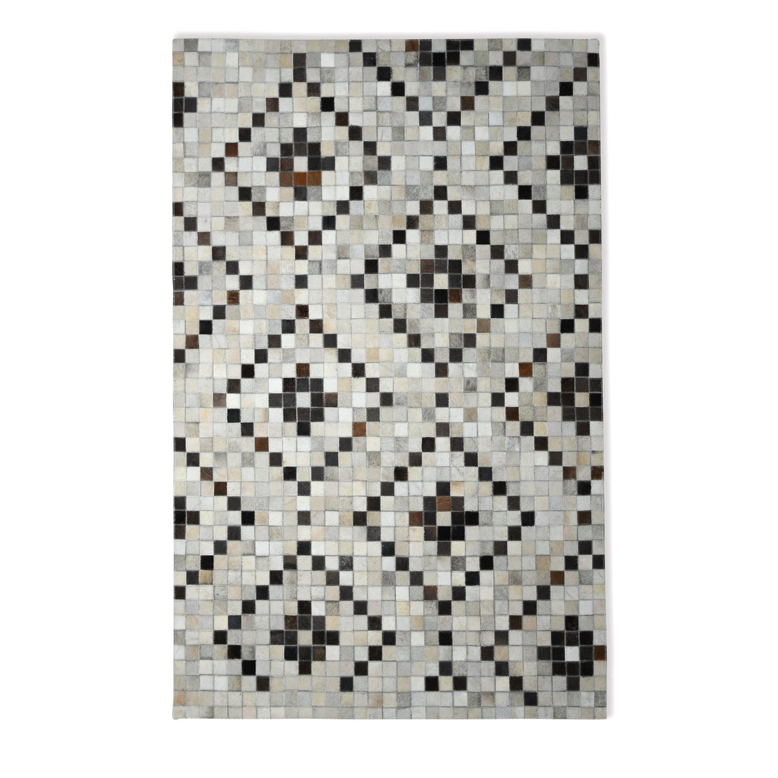 Rahman Area Rugs Cowhide Leather Carpet, Elegant Geometric Patchwork Rug, Genuine Leather Area Rug for Bedroom and Living Room, Modern Leather Rug Entry Way, Hallway (Multi-1, 8x10 ft)