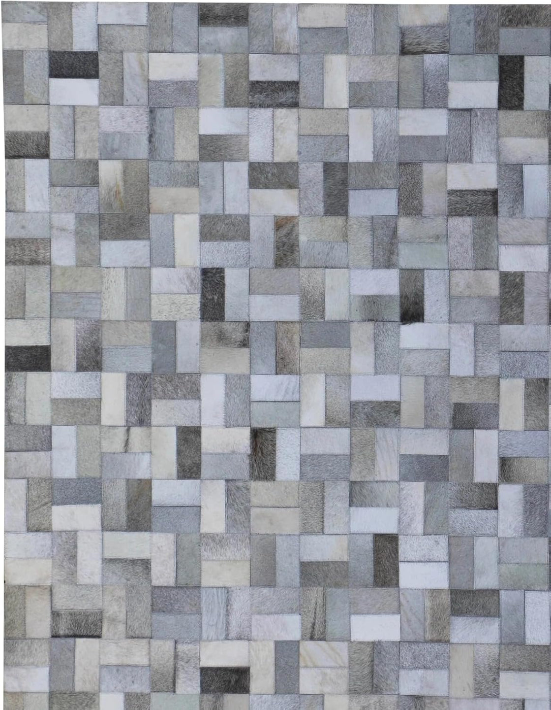 Rahman Area Rugs | Premium Cowhide Leather Carpets | Luxurious Grey Striped Rug for Living Room | Modern Home Decor Accent | Western Area Rugs for Bedroom, Dining Room Hallway and Entryway (4x6 ft)