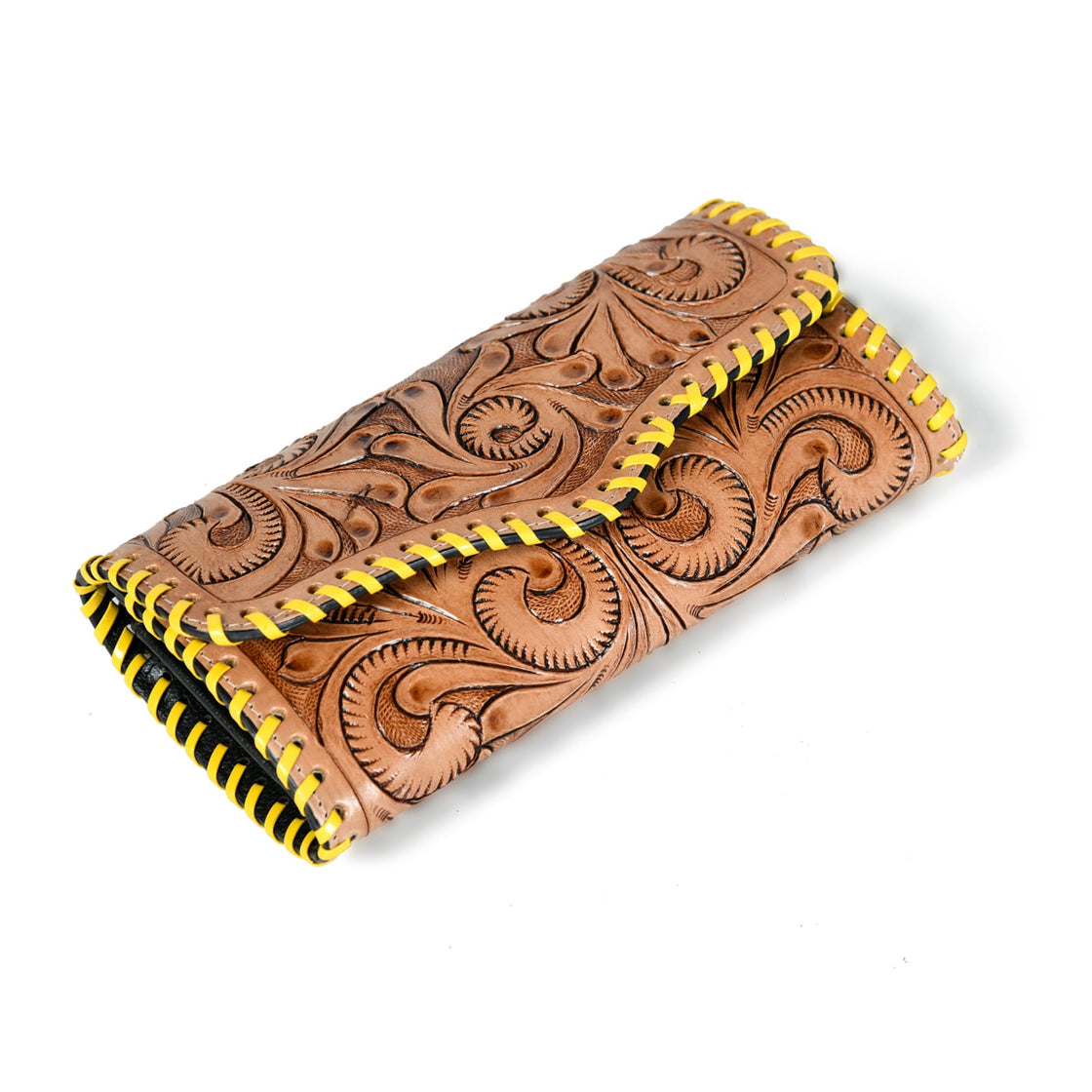Arvin Hand Tooled Wallet Clutch Phone Case Stylish Multi Uses Western Leather New Design Wallet for Women