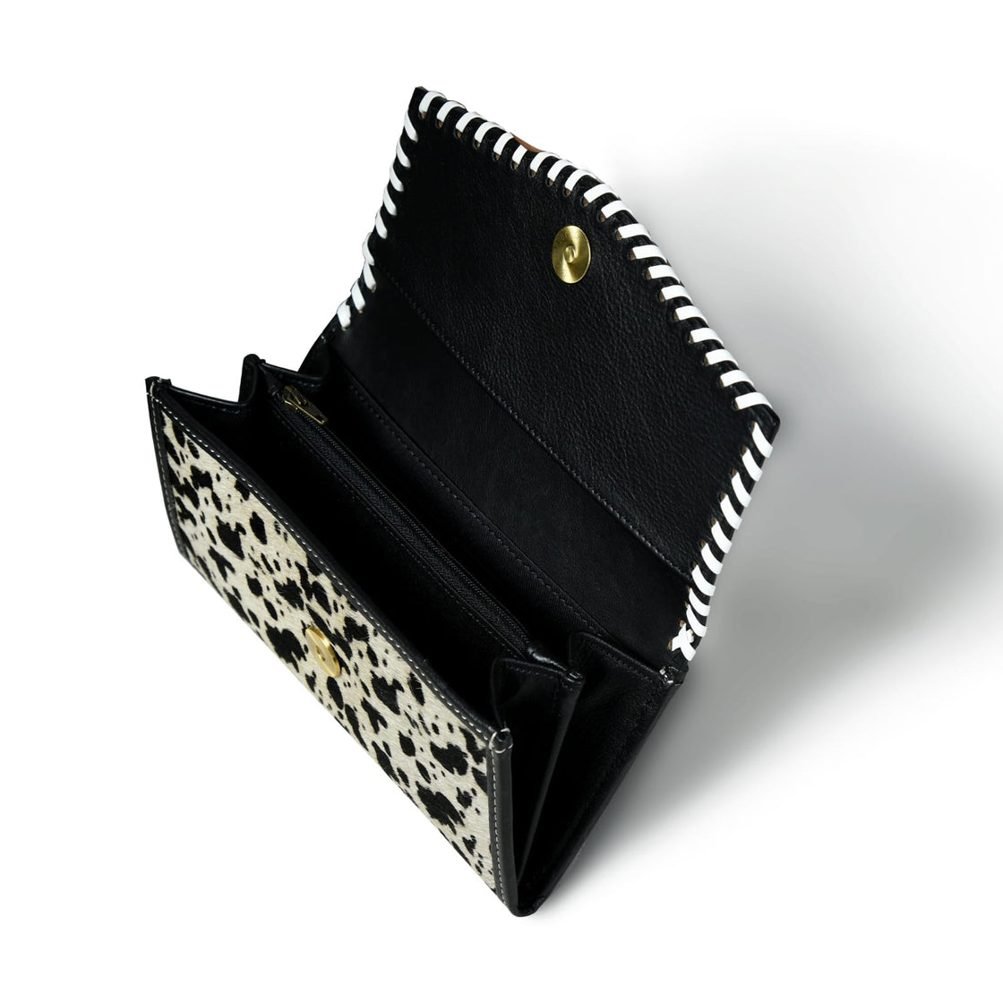 Sunflower Hand Tooling Wallet With Hair